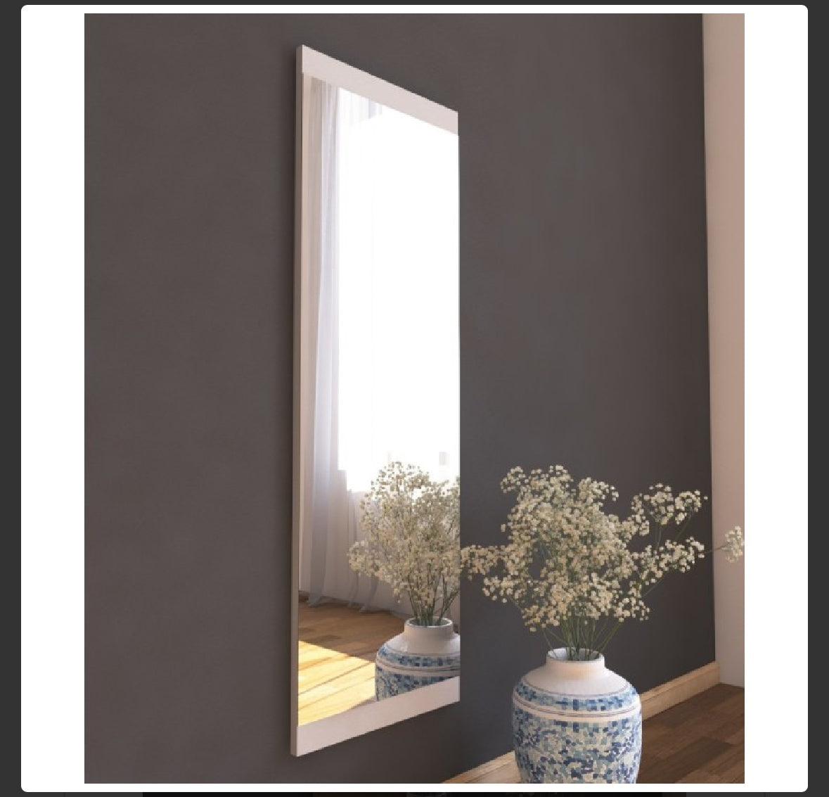 Mirror 120x40cm white
