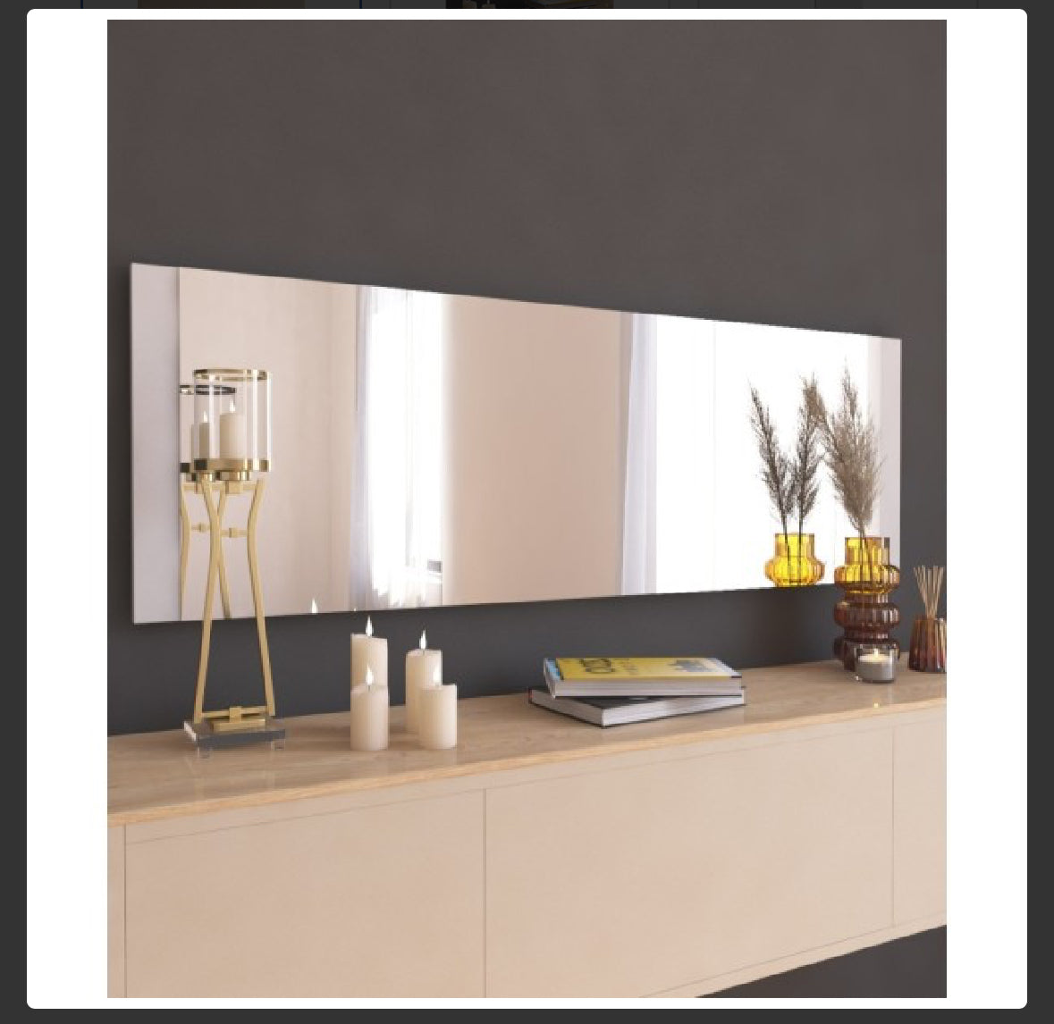 Mirror 120x40cm white