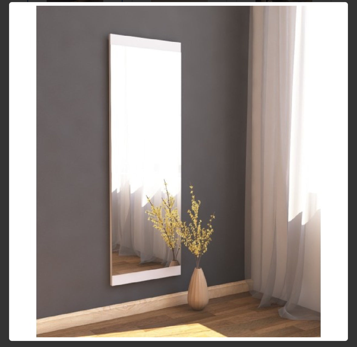 Mirror 120x40cm white