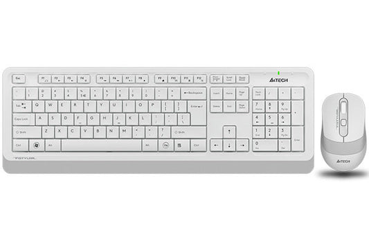 Keyboard A4 FG1010 Wireless w/Mouse White