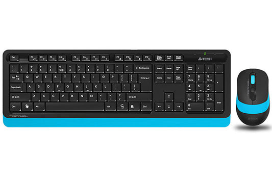 Keyboard A4 FG1010 Wireless w/Mouse Blue