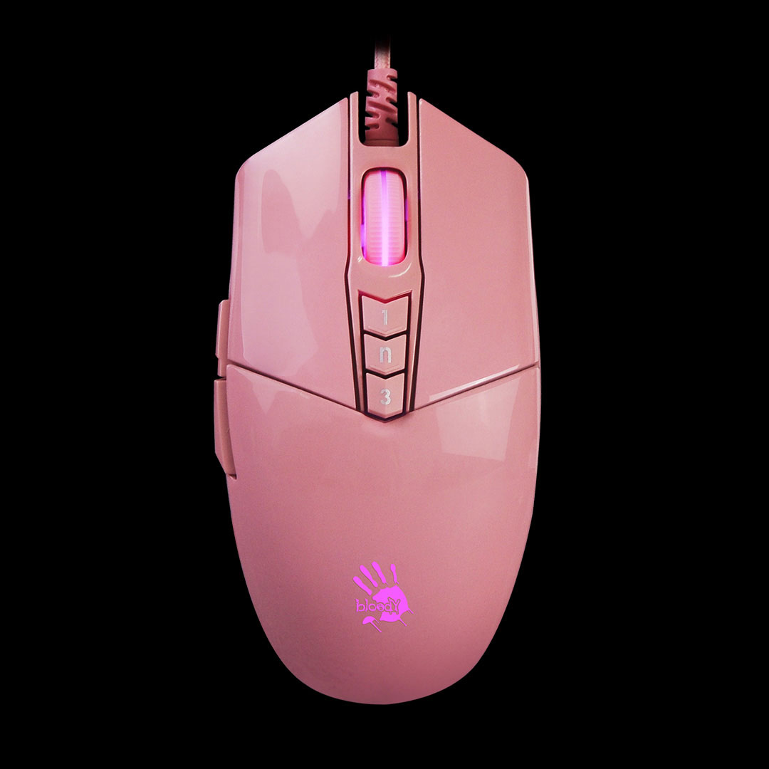 Mouse A4 P91S Bloody Gaming RGB USB Pink Activated