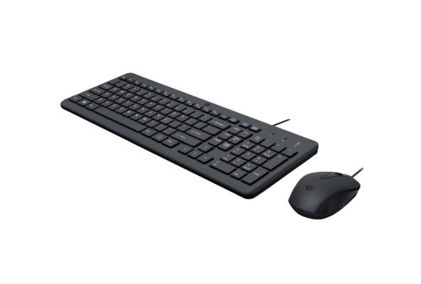 Keyboard HP 150 Wired w/Mouse Combo USB Black