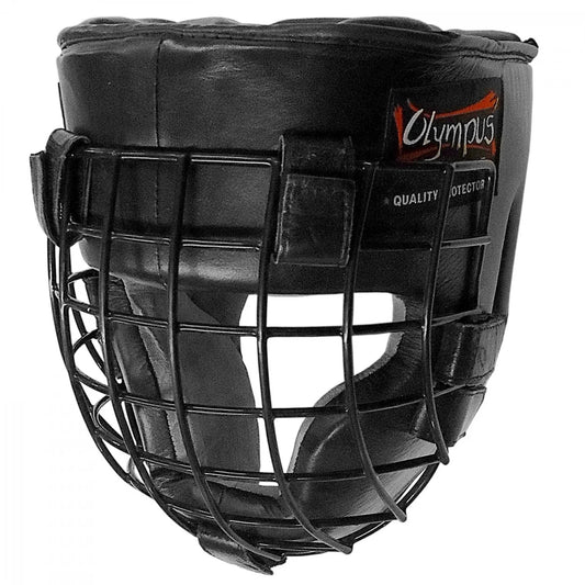 Head Guard Olympus Leather GLADIATOR Metal Cage