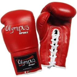 Boxing Gloves Olympus by RAJA Genuine Leather Lace-Up COMPETITON