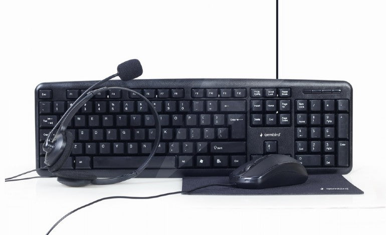 Office Set Gembird 4IN1 Keyboard+Mouse+Headphones+Mouse Pad