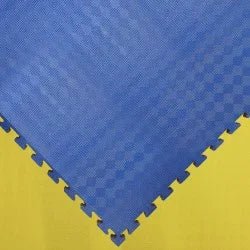 Floor Mat Tatami ECO PLUS Diamond Pattern 1m x 1m x 28mm Blue Yellow