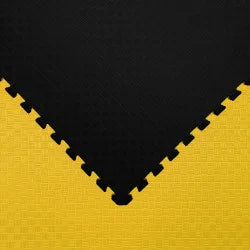 Tatami Puzzle EVA Foam MULTI REVERSIBLE 100 x 100 x 2.6cm Black yellow