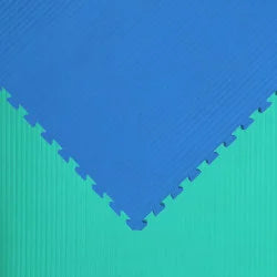 Tatami Puzzle Mat Foam JY 100x100x2.5cm - Wave Pattern  Blue/Green