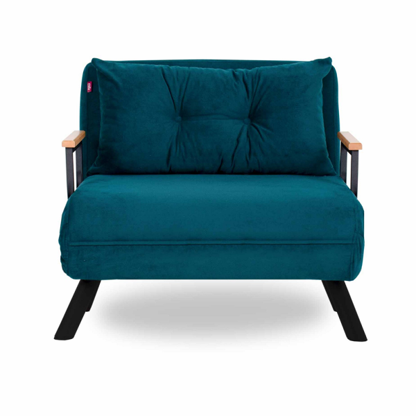 Sofa bed 1-seater Sando Petrol Green