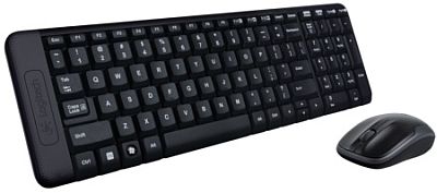 Keyboard Logitech Wireless Desktop MK220 w/Mouse Black