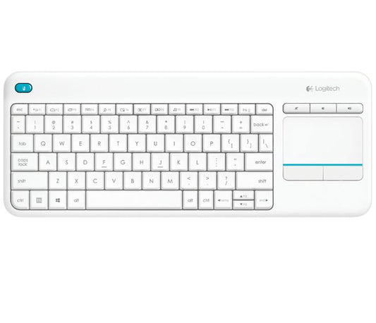 Keyboard Logitech Wireless Touch K400 Plus PC-to-TV White