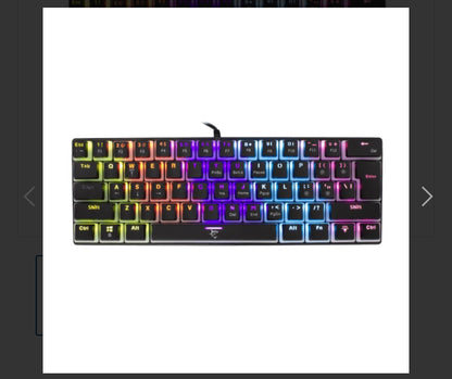 Keyboard White Shark Gaming Ashiko RGB Mechanical Red Switch