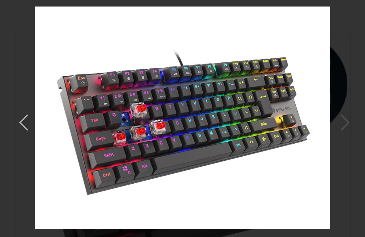 Keyboard Genesis Gaming Thor 303 TKL Hot Swap Mechanical Red Switch RGB Black