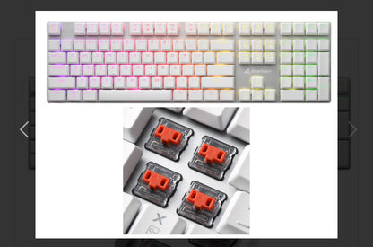 Keyboard Sharkoon PureWriter RGB Mechanical Gaming w/RGB Illumination - Kailh Red Switch White