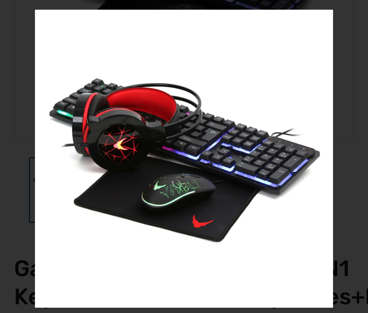 Gaming Set Varr Squad 02 4IN1 Keyboard+Mouse+Headphones+Mouse Pad