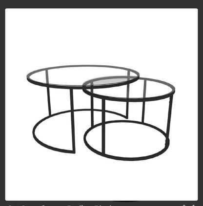 Set of 2 club tables Berlin - Black