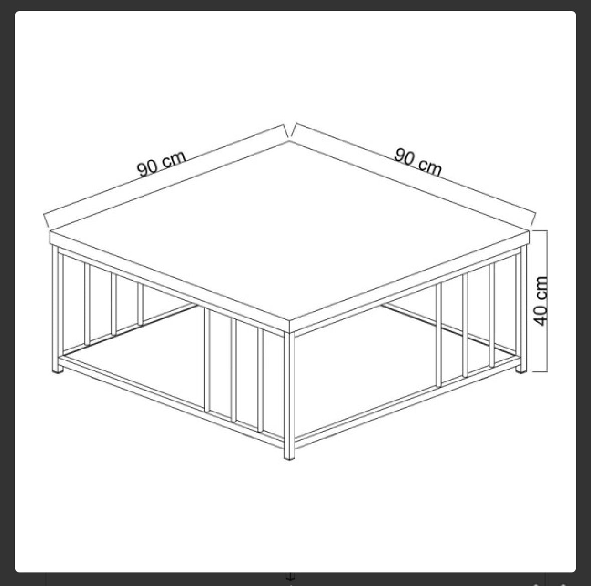 Club table Zenn - Anthracite, Black