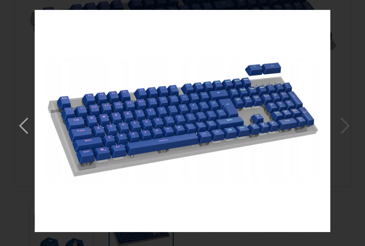 Keycaps Genesis Lead 300 Universal Navy Blue Double Shot Gaming