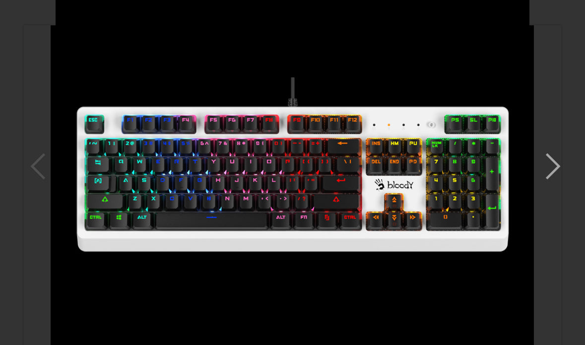 Keyboard A4 Bloody Gaming B810RC Mechanical LK Switch RGB White