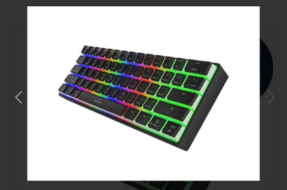 Keyboard Genesis Gaming Thor 660 Wireless Mechanical 60% RGB Black Gateron Red Switches