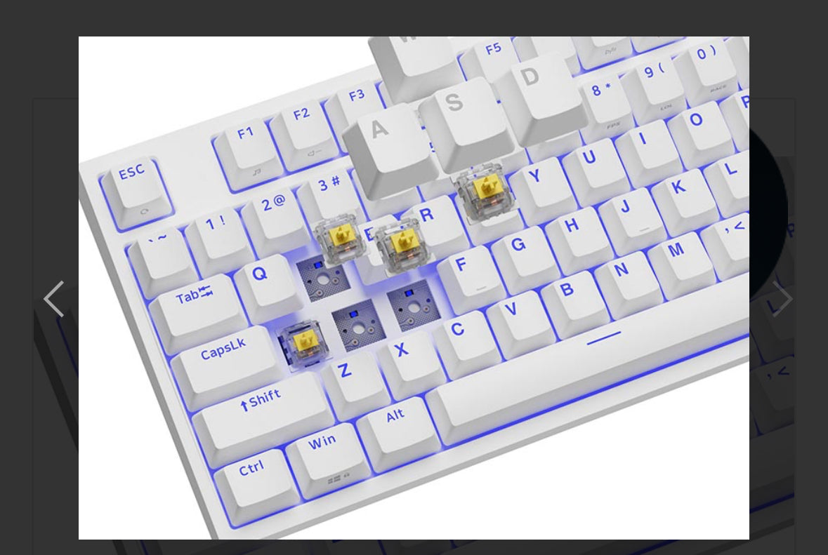 Keyboard Genesis Gaming Thor 404 TKL Hot Swap Mechanical Gateron Yellow Pro Switch White