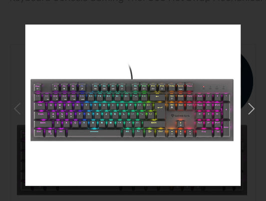 Keyboard Genesis Gaming Thor 303 Hot Swap Mechanical Red Switch RGB Black