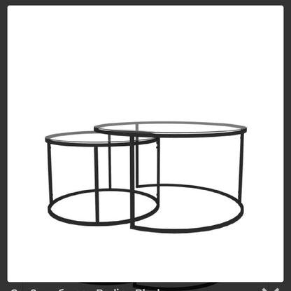 Set of 2 club tables Berlin - Black