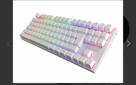 Keyboard Genesis Gaming Thor 303 TKL Hot Swap Mechanical Brown Switch RGB White