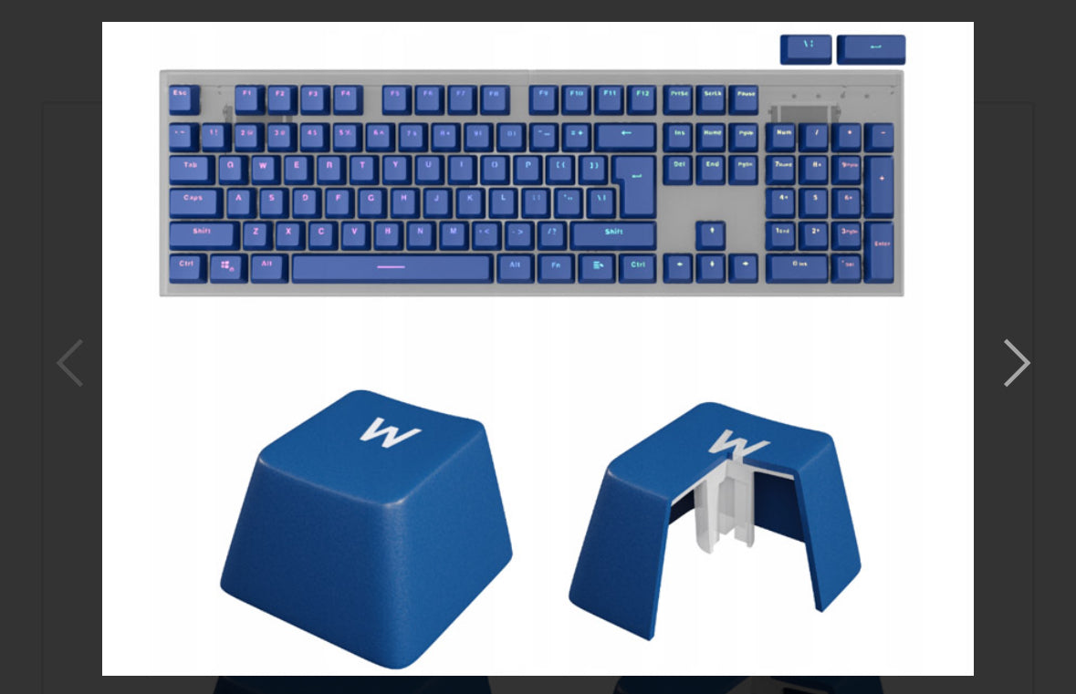 Keycaps Genesis Lead 300 Universal Navy Blue Double Shot Gaming