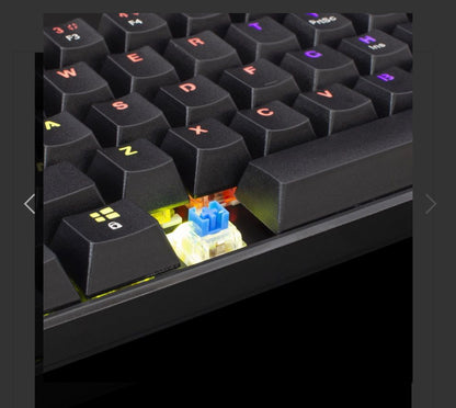 Keyboard White Shark Gaming Shinobi 60% Mechanical RGB Black Blue Switch