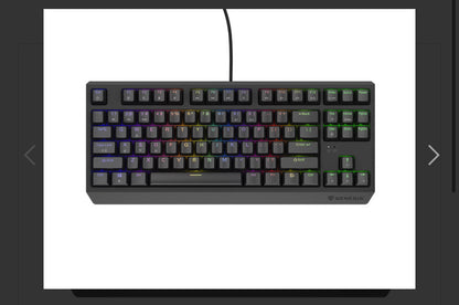 Keyboard Genesis Gaming Thor 230 TKL Hot Swap Mechanical Brown Switch RGB Black