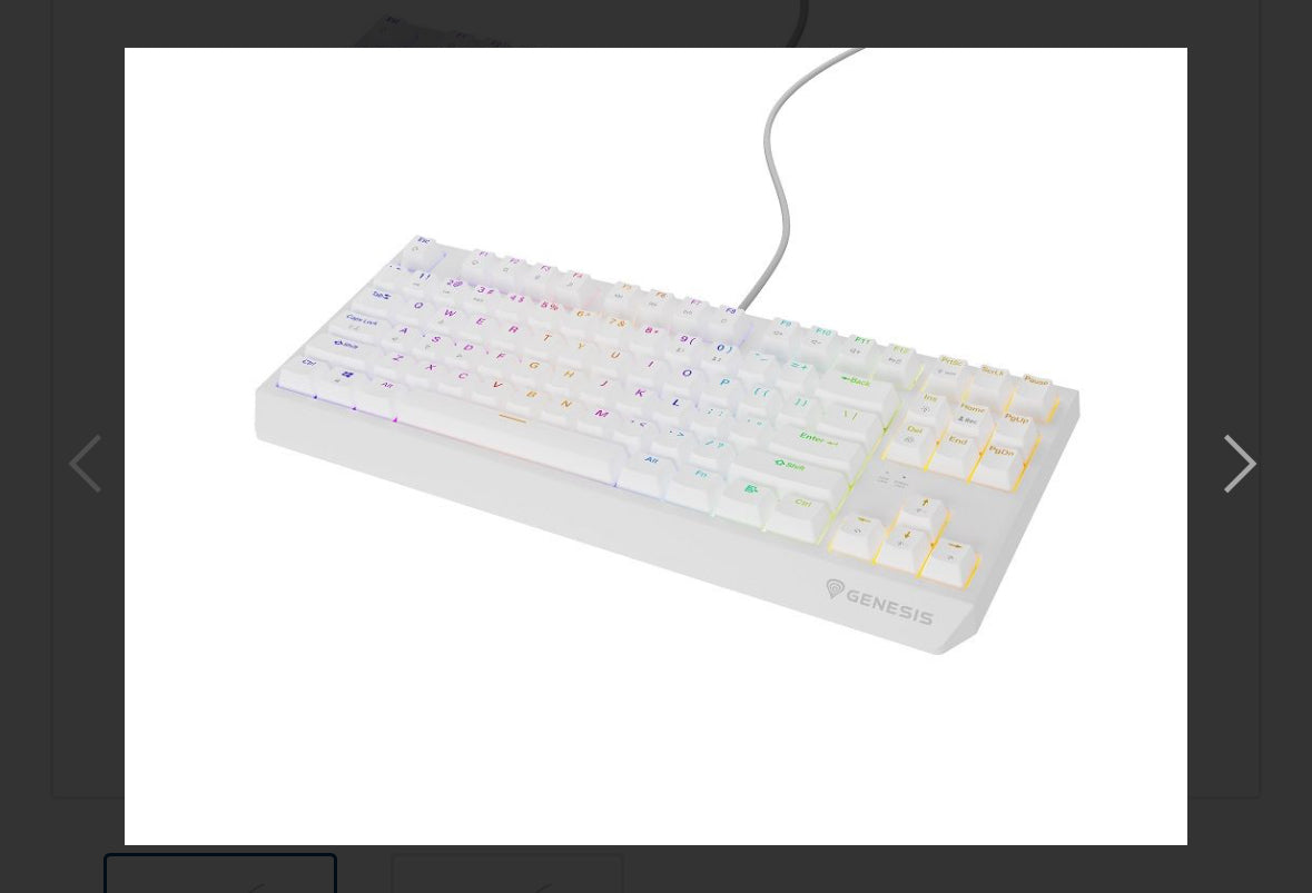 Keyboard Genesis Gaming Thor 230 TKL Hot Swap Mechanical Red Switch RGB White