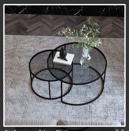 Set of 2 coffee tables Tokyo - Black