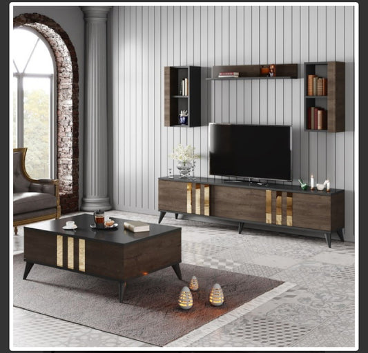 Luxe Gold Living Room Set