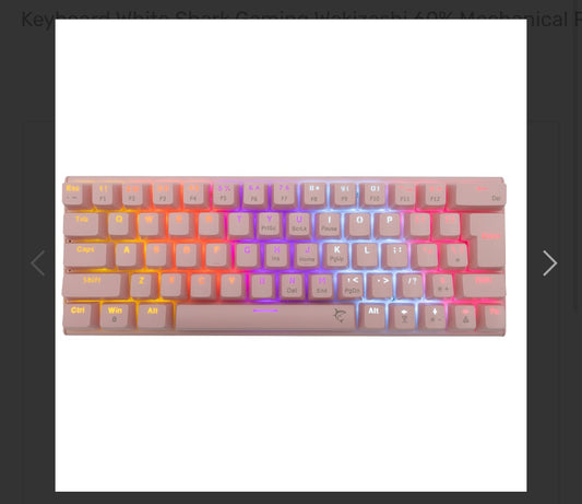 Keyboard White Shark Gaming Wakizashi 60% Mechanical RGB Pink Blue Switch