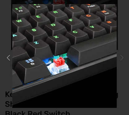 Keyboard White Shark Gaming Shinobi 60% Mechanical RGB Black Red Switch