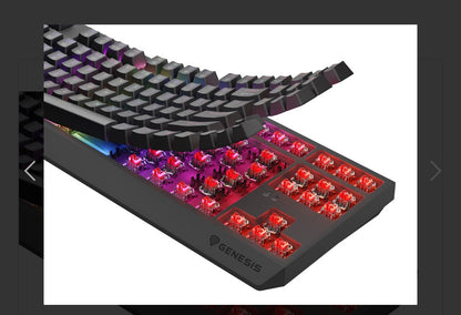 Keyboard Genesis Gaming Thor 230 TKL Wireless Mechanical RGB Black Outemu Red Switches