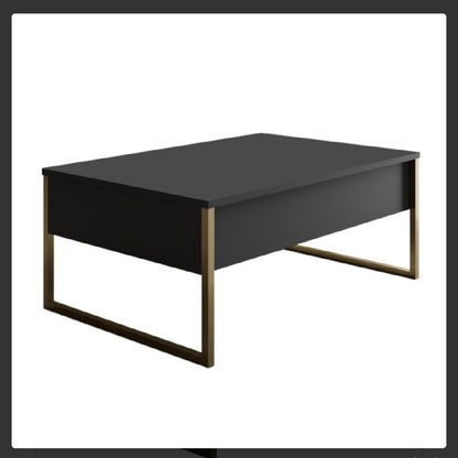 Club table Luxe - Anthracite, Gold