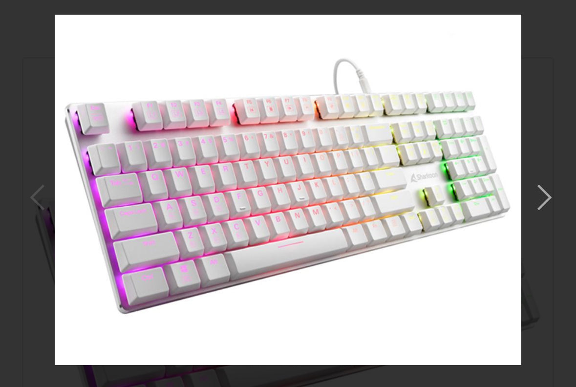 Keyboard Sharkoon PureWriter RGB Mechanical Gaming w/RGB Illumination - Kailh Red Switch White