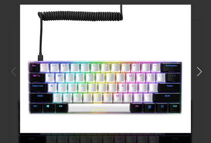 Keyboard Sharkoon SKILLER SGK50 S4 60% White Mechanical Gaming w/RGB Illumination - Red Switch