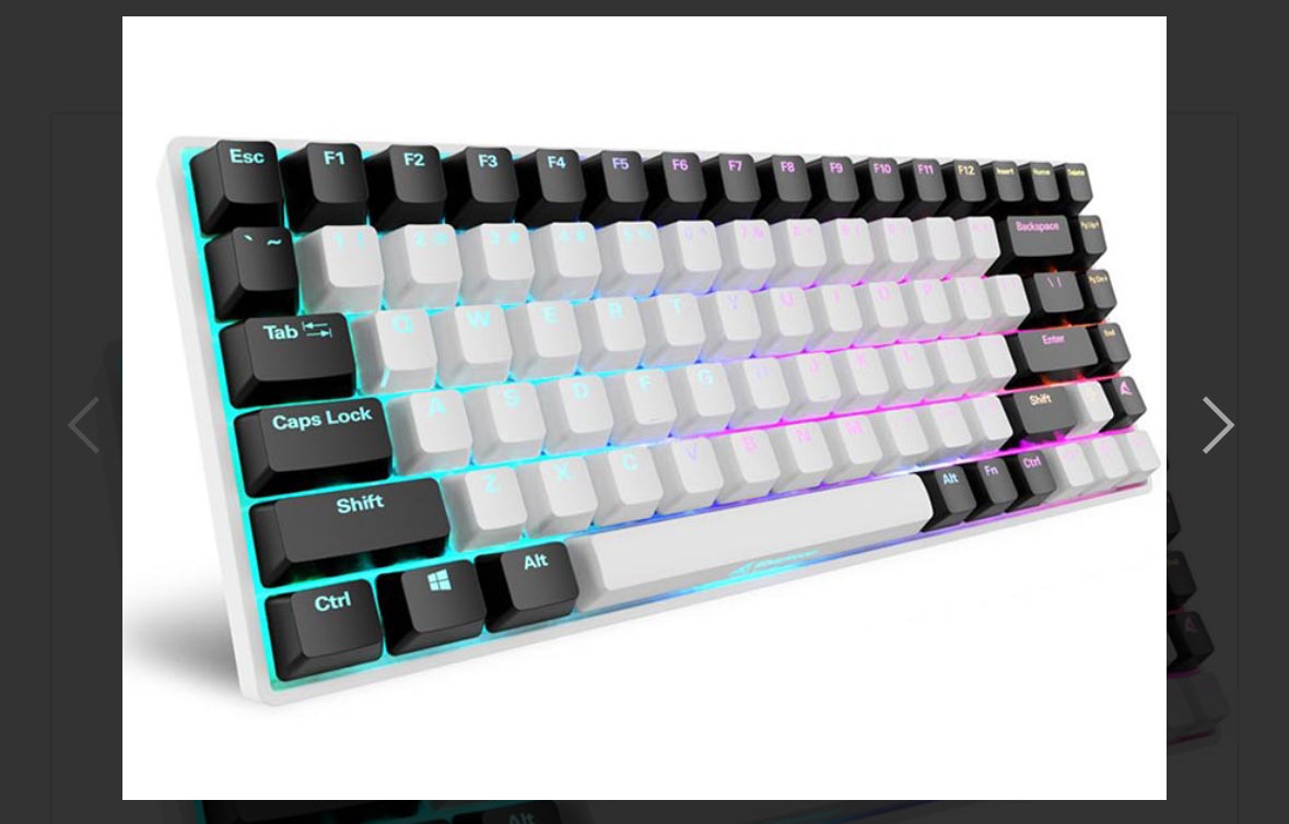 Keyboard Sharkoon SKILLER SGK50 S3 75% Mechanical Gaming w/RGB Illumination - Gateron Yellow Switch