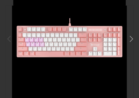 Keyboard A4 Bloody Gaming B800 Mechanical LK Red Switch White Backlight Dual Colour Keycaps