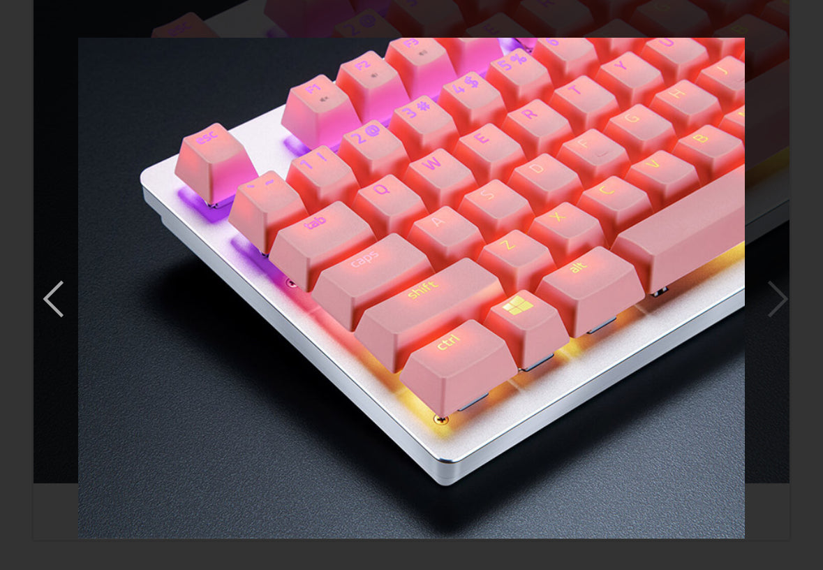 Keyboard Razer PBT Keycap Upgrade Set - Razer Quartz Gaming