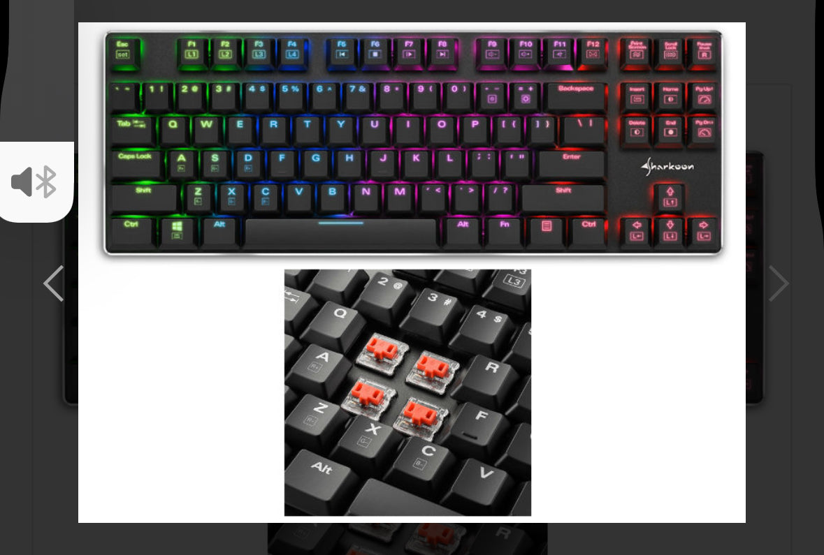 Keyboard Sharkoon PureWriter TKL RGB Mechanical Gaming w/RGB Illumination - Kailh Red Switch