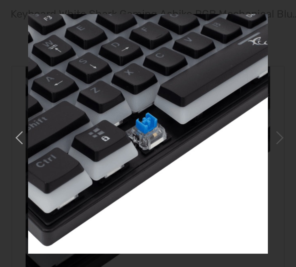 Keyboard White Shark Gaming Ashiko RGB Mechanical Blue Switch