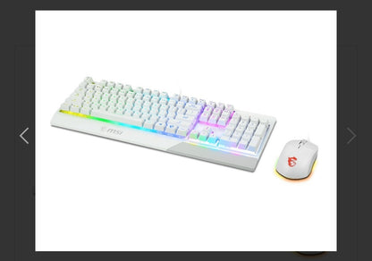 Keyboard MSI Gaming Vigor GK30 White RGB Combo w/Mouse Clutch GM11