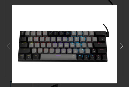 Keyboard White Shark Gaming Wakizashi 60% Mechanical RGB Grey/Black Blue Switch