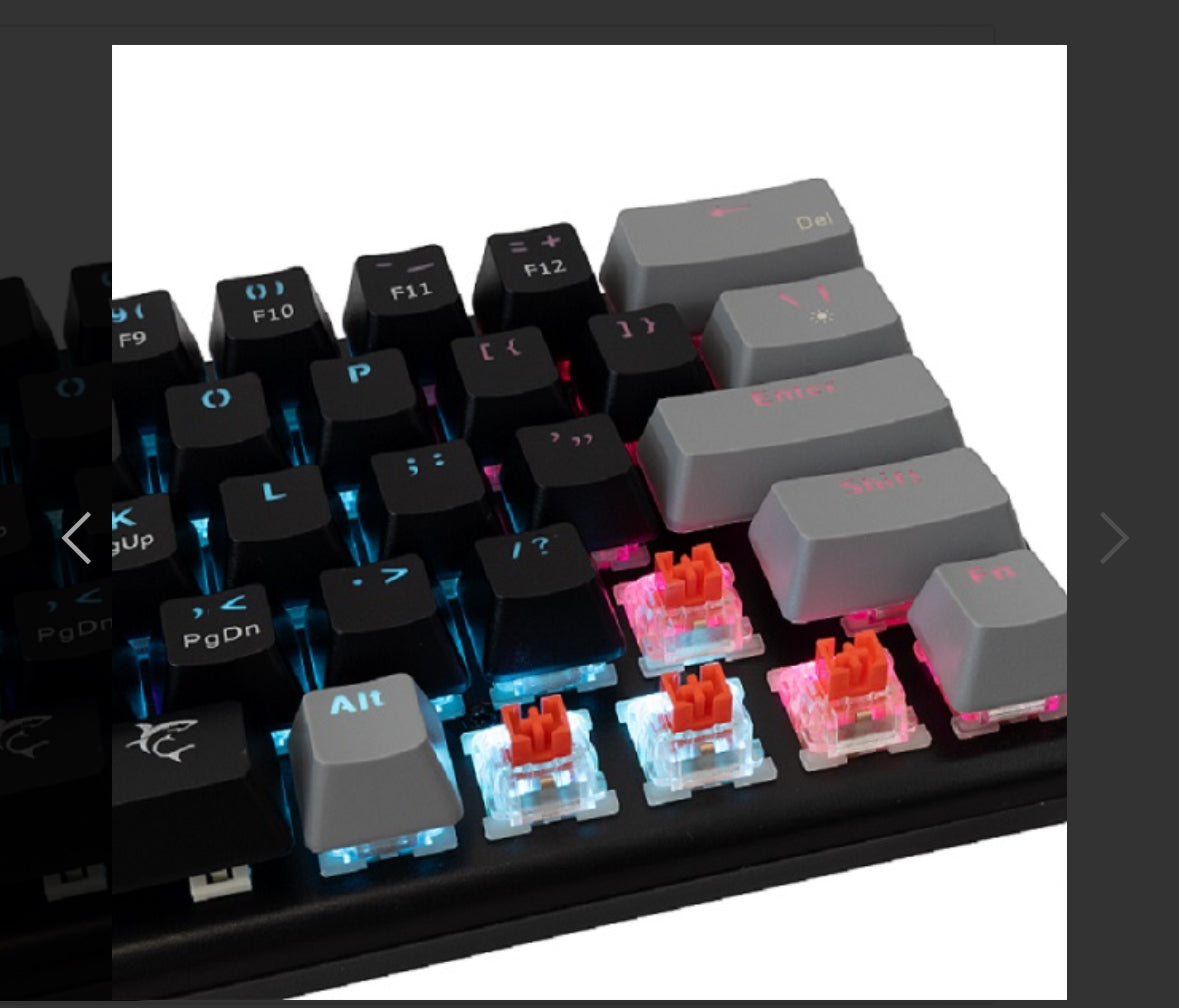 Keyboard White Shark Gaming Wakizashi 60% Mechanical RGB Black/Grey Red Switch