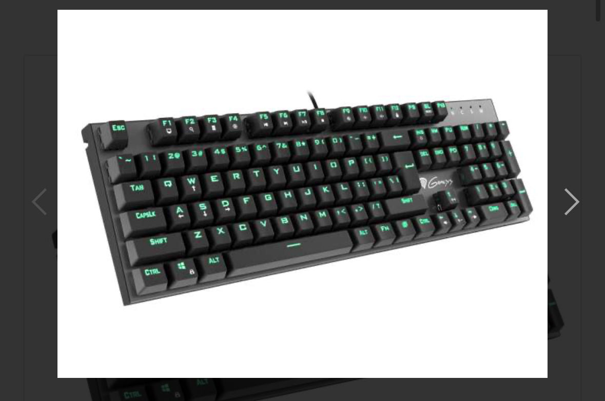 Keyboard Genesis Gaming Thor 300 Mechanical Blue Switch Green Backlight